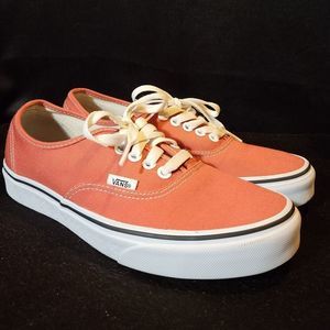 Vans Women's Sneakers in Coral and White